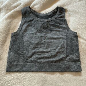 Old Navy Active Women’s Grey Tank Top Go-Dry Seamless L Workout Exercise Shirt
